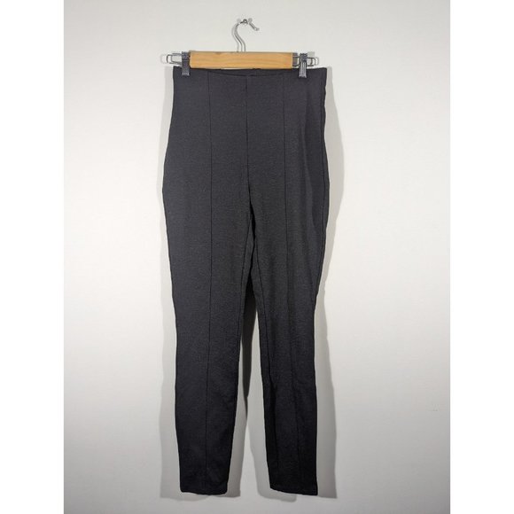 NEW Express Black Grey Pull On Skinny Leggings Pants Women's Size S - Picture 1 of 5